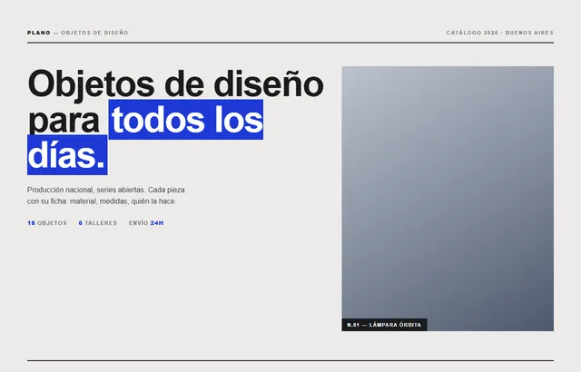 Modelo 03 — Catálogo suizo